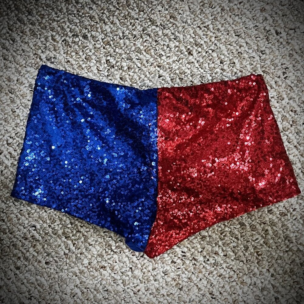 Suicide Squad Harley Quinn Sequin Shorts - Charades - M